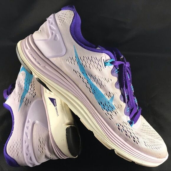 Xlnt Nike Lunarglide 5 light purple turquoise 9 - Picture 1 of 7